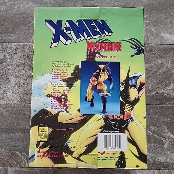 1993 Horizon Original X-Men Wolverine Vinyl Model Kit 1:6 Scale New in Box - Picture 2 of 2